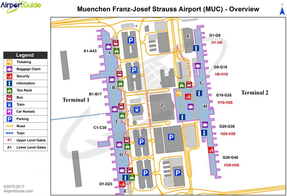 aeroporto internacional de munique mapa