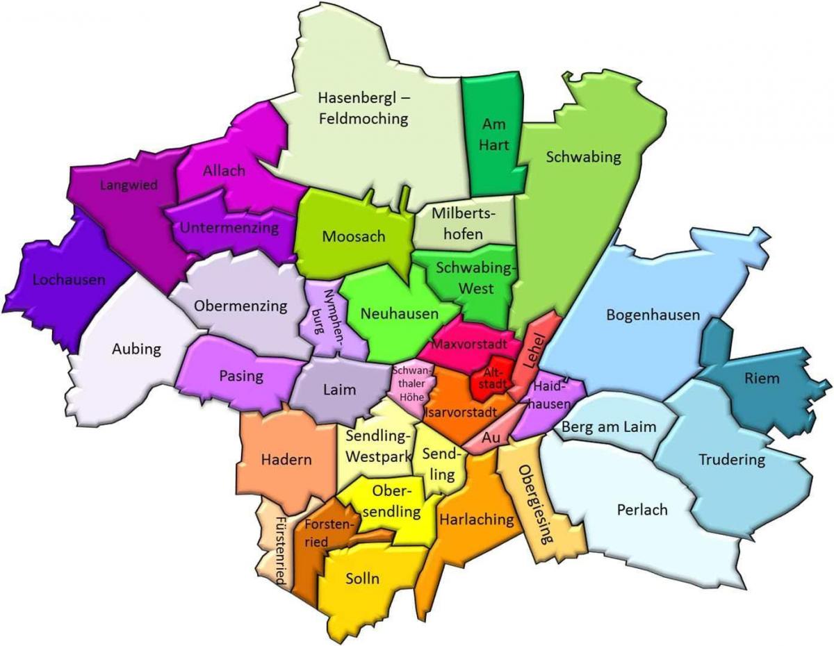 munique distritos mapa