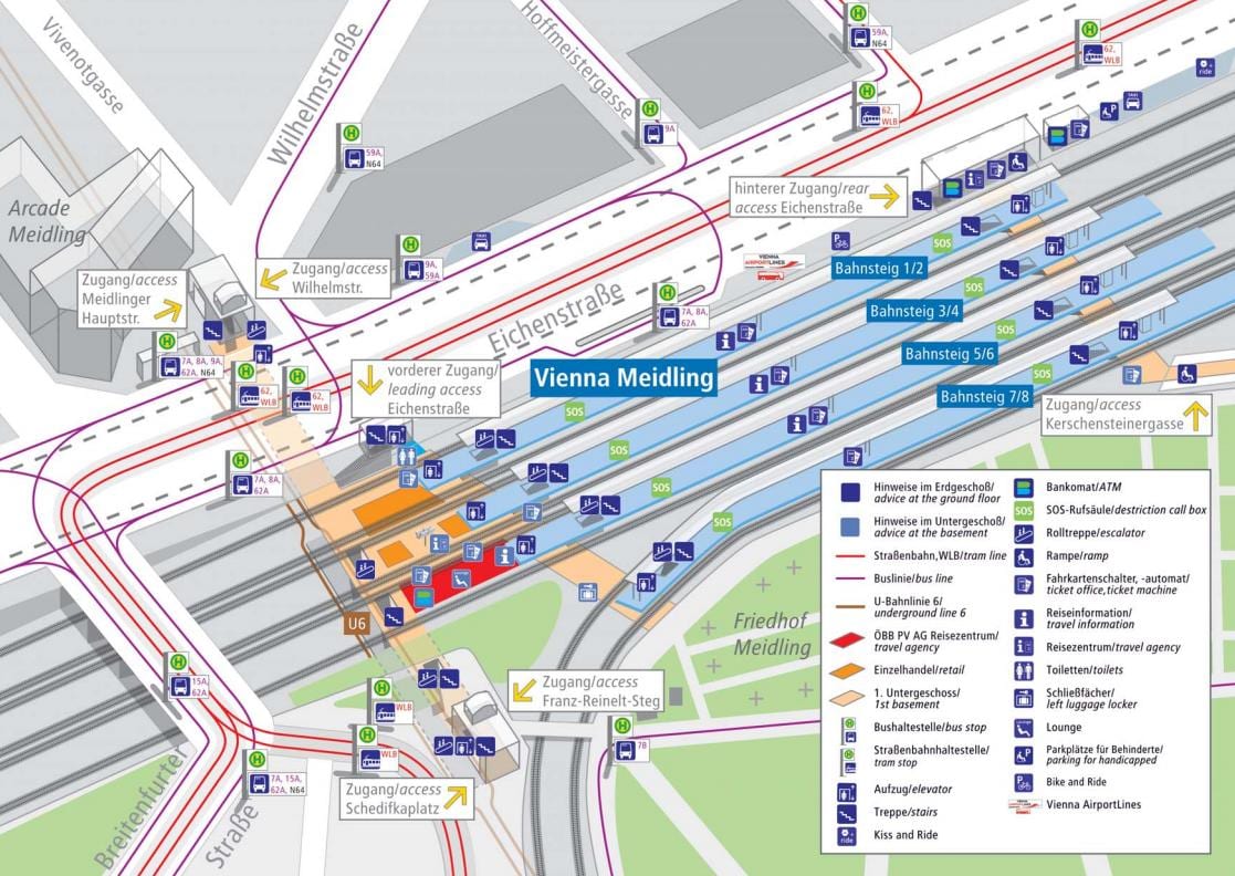 estação ferroviária de munique plataforma mapa
