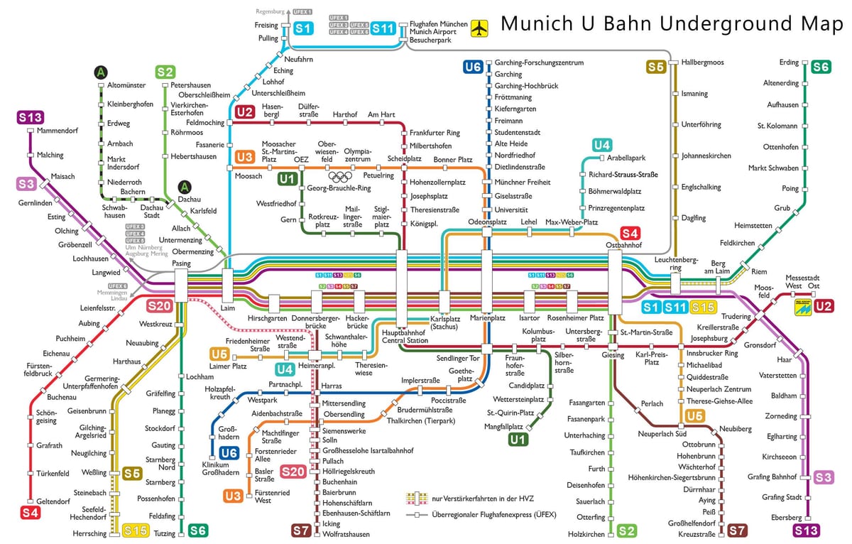 u bahn munchen mapa