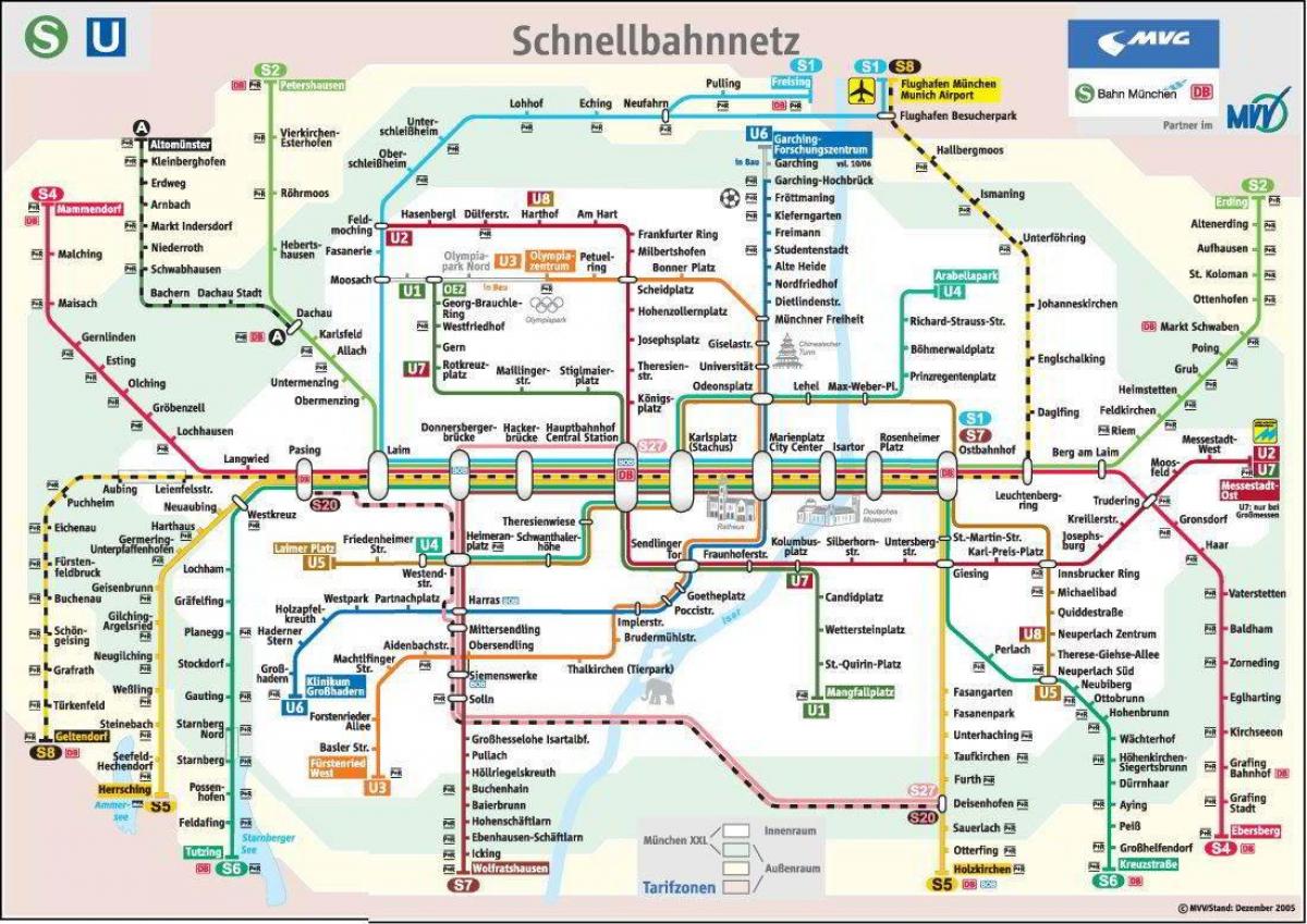 mapa do metrô de munique