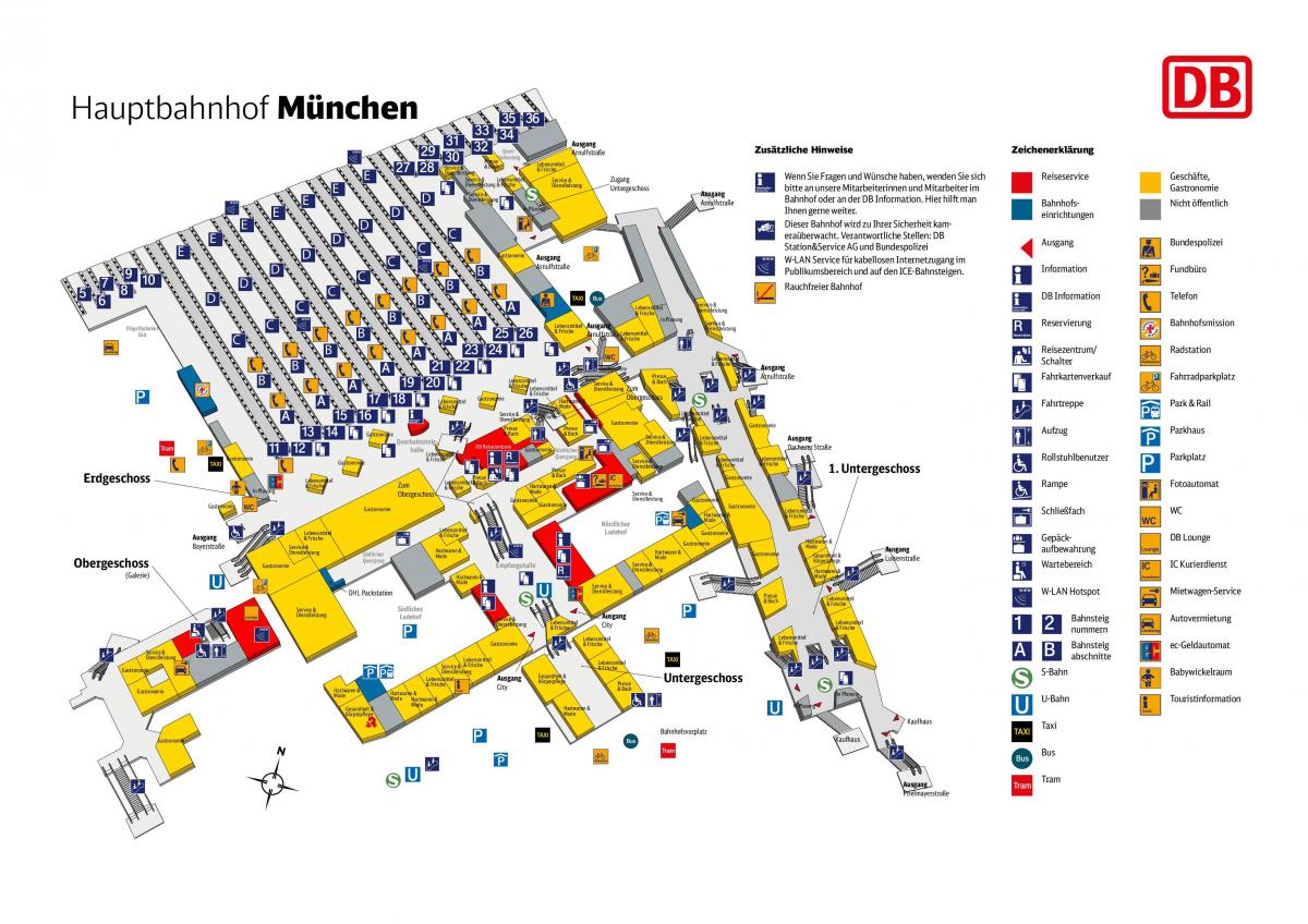 Mapa de hbf muenchen