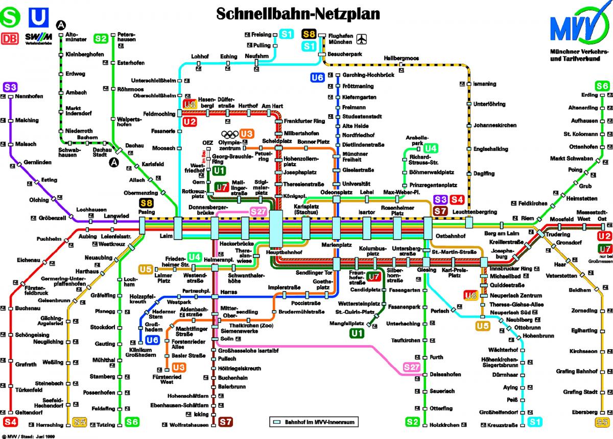 Mapa de munchen de metro