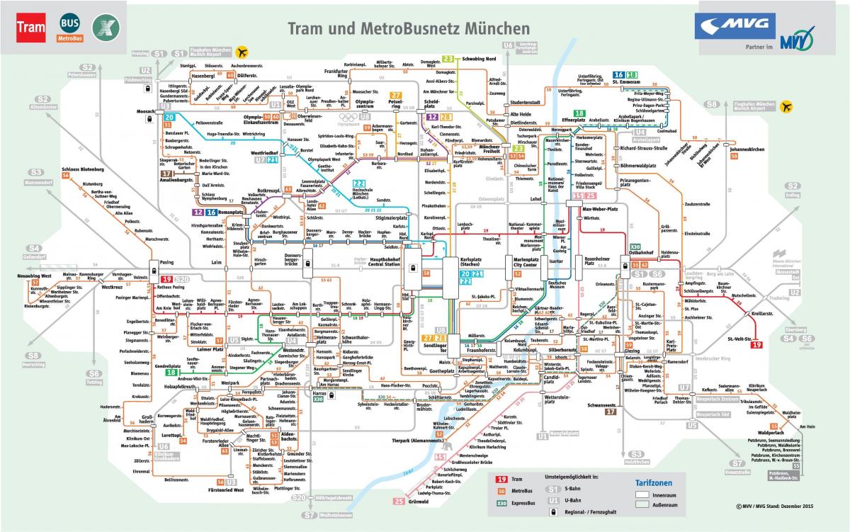 Mapa de munique ônibus