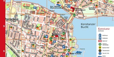 Mapa turístico de munique, alemanha