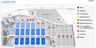 Mapa da messe munchen