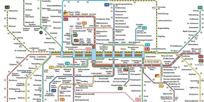 Mapa do metrô de munique