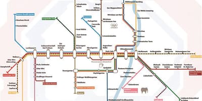 Mapa de munique jardim da cerveja