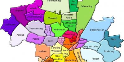 Munique distritos mapa
