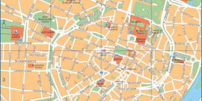 Mapa de ruas de munique, na alemanha