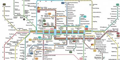 Munchen mapa de transporte