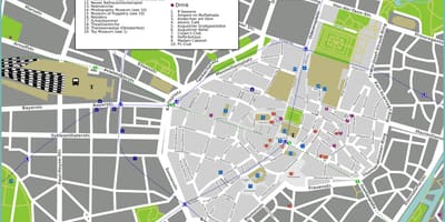 Mapa turístico de munique atrações