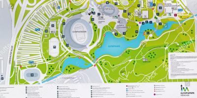 Mapa do parque olímpico de munique